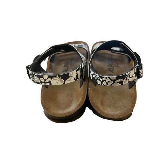 Alpro by Birkenstock Black Gizeh Royal Python Floral Sandals Size 7M - Picture 4 of 7